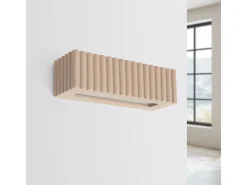 Sollux Lighting Aplique Para Pared^Lámpara de pared Rigata moderno de cerámica - 1 fuentes luminosas - L.34 x A.10 cm - pardo Gris