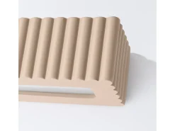 Sollux Lighting Aplique Para Pared^Lámpara de pared Rigata moderno de cerámica - 1 fuentes luminosas - L.34 x A.10 cm - pardo Gris