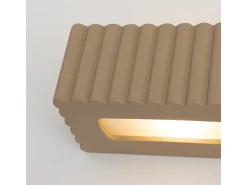 Sollux Lighting Aplique Para Pared^Lámpara de pared Rigata moderno de cerámica - 1 fuentes luminosas - L.34 x A.10 cm - pardo Gris
