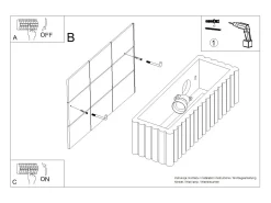 Sollux Lighting Aplique Para Pared^Lámpara de pared Rigata moderno de cerámica - 1 fuentes luminosas - L.34 x A.10 cm - pardo Gris