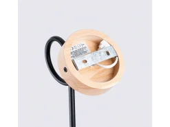 Sollux Lighting Lámpara de pared Sparkon minimalista de acero/madera - 1 fuentes luminosas 3000K - L.10 x A.24 cm - /madera natural Negro
