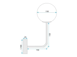 Sale Lámpara De Pared Toolight G095-1W Black White Negro