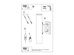 Sollux Lighting Aplique Para Pared^Lámpara de pared Toris desván de acero - 2 fuentes luminosas 3000K - L.6 x A.30 cm - oliva Verde