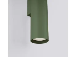Sollux Lighting Aplique Para Pared^Lámpara de pared Toris desván de acero - 2 fuentes luminosas 3000K - L.6 x A.30 cm - oliva Verde