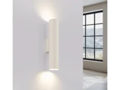 Sollux Lighting Aplique Para Pared^Lámpara de pared Toris desván de acero - 2 fuentes luminosas 4000K - L.6 x A.30 cm - Beige