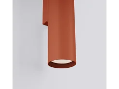 Sollux Lighting Lámpara de pared Toris desván de acero - 2 fuentes luminosas 3000K - L.6 x A.30 cm - ocre Rojo