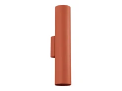 Sollux Lighting Lámpara de pared Toris desván de acero - 2 fuentes luminosas 3000K - L.6 x A.30 cm - ocre Rojo