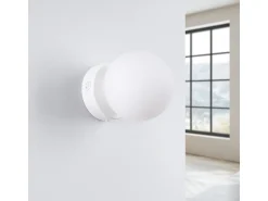 Sollux Lighting Aplique Para Pared^Lámpara De Pared Yoli Moderno De Acero/Vidrio - 1 Fuentes Luminosas - L.12 X A.12 Cm - Blanco