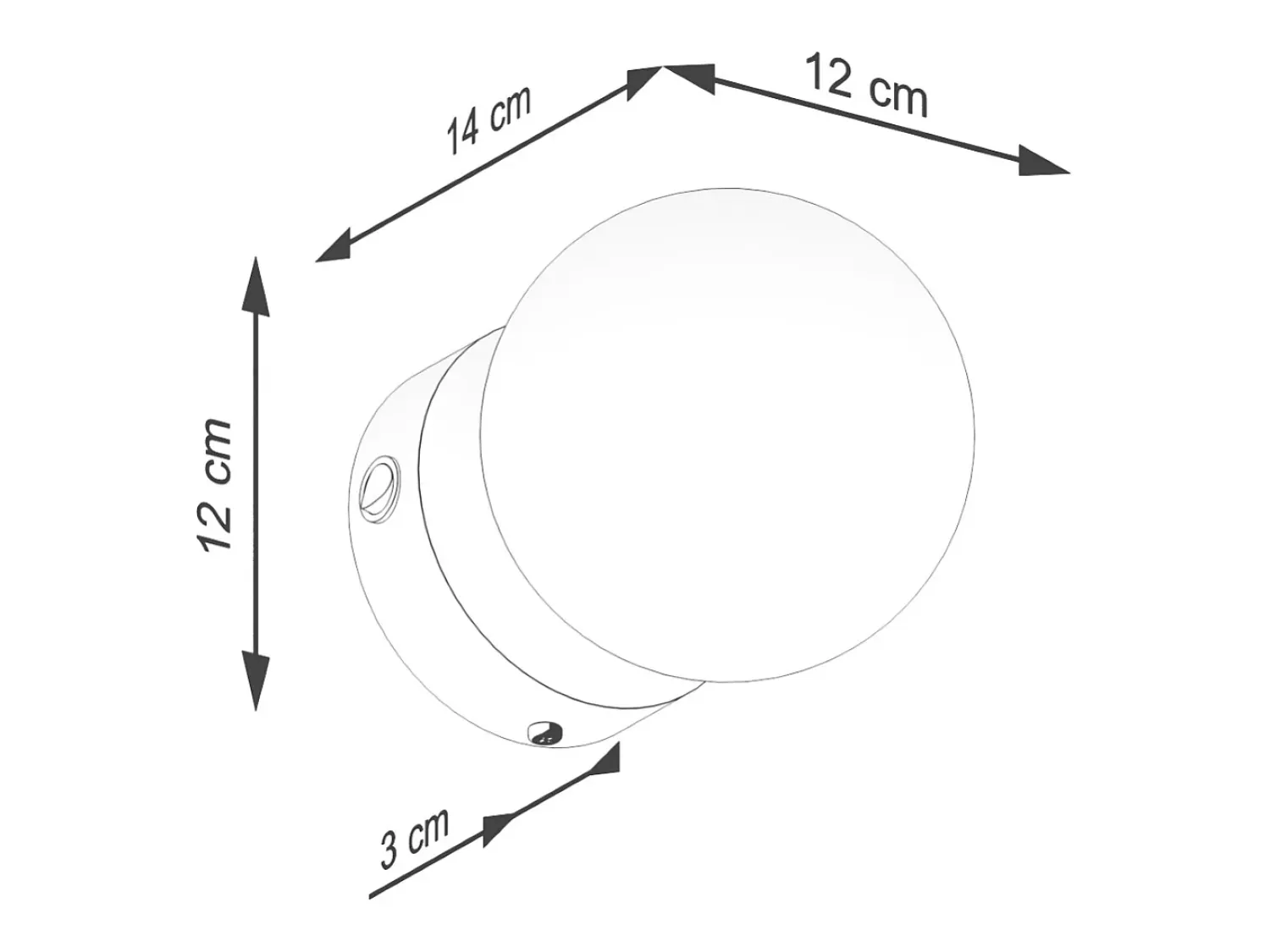 Sollux Lighting Aplique Para Pared^Lámpara De Pared Yoli Moderno De Acero/Vidrio - 1 Fuentes Luminosas - L.12 X A.12 Cm - Blanco