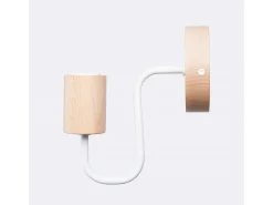 Sollux Lighting Lámpara de pared Zimbo desván de acero/madera - 1 fuentes luminosas 4000K - L.8 x A.18,5 cm - /madera natural Blanco
