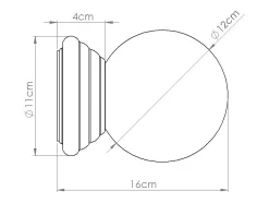 Best Sollux Lighting Lámpara de pared Zori minimalista de cerámica/vidrio vidriado - 1 fuentes luminosas - L.12 x A.12 cm - Amarillo