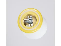 Best Sollux Lighting Lámpara de pared Zori minimalista de cerámica/vidrio vidriado - 1 fuentes luminosas - L.12 x A.12 cm - Amarillo