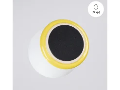 Best Sollux Lighting Lámpara de pared Zori minimalista de cerámica/vidrio vidriado - 1 fuentes luminosas - L.12 x A.12 cm - Amarillo
