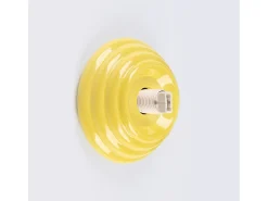 Best Sollux Lighting Lámpara de pared Zori minimalista de cerámica/vidrio vidriado - 1 fuentes luminosas - L.12 x A.12 cm - Amarillo
