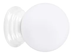 Sollux Lighting Aplique Para Pared^Lámpara de pared Zori minimalista de cerámica/vidrio vidriado - 1 fuentes luminosas - L.12 x A.12 cm - Blanco