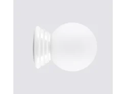 Sollux Lighting Aplique Para Pared^Lámpara de pared Zori minimalista de cerámica/vidrio vidriado - 1 fuentes luminosas - L.12 x A.12 cm - Blanco