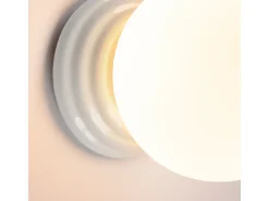 Sollux Lighting Aplique Para Pared^Lámpara de pared Zori minimalista de cerámica/vidrio vidriado - 1 fuentes luminosas - L.12 x A.12 cm - Blanco