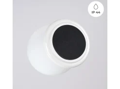 Sollux Lighting Aplique Para Pared^Lámpara de pared Zori minimalista de cerámica/vidrio vidriado - 1 fuentes luminosas - L.12 x A.12 cm - Blanco