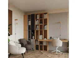 Sollux Lighting Lámpara de pared Zynto desván de madera - 1 fuentes luminosas 3000K - L.6 x A.55 cm - madera natural//negro Blanco