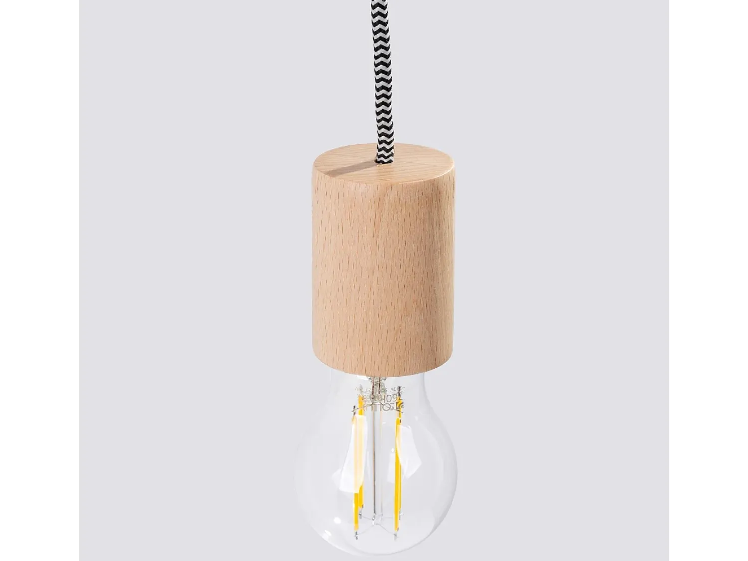 Sollux Lighting Lámpara de pared Zynto desván de madera - 1 fuentes luminosas 3000K - L.6 x A.55 cm - madera natural//negro Blanco