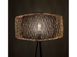 Outlet AKUNADECOR Lámpara De Pie En Bambú De Serie Bamboo Negro