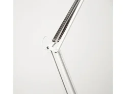 Lámpara de pie Antigona Lumit articulada con altura ajustable blanco Ø30 cm