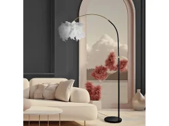 Lámpara de pie Arc Plur Cm 100X150-180 Negro