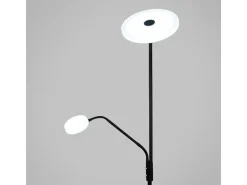 Lámpara de pie Bayani Lumit con lámpara de lectura negro Ø25x179 cm