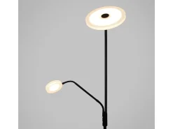 Lámpara de pie Bayani Lumit con lámpara de lectura negro Ø25x179 cm