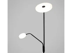 Lámpara de pie Bayani Lumit con lámpara de lectura negro Ø25x179 cm