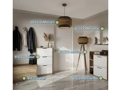 Hot Vicco Lámpara de pie 45x45x142 morten Crema