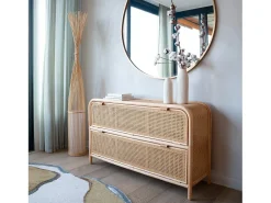 Rendez-Vous Déco Lámpara De Pie^Lámpara de pie de bambú natural 1m70 - Huron Beige