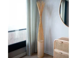 Rendez-Vous Déco Lámpara De Pie^Lámpara de pie de bambú natural 1m70 - Huron Beige