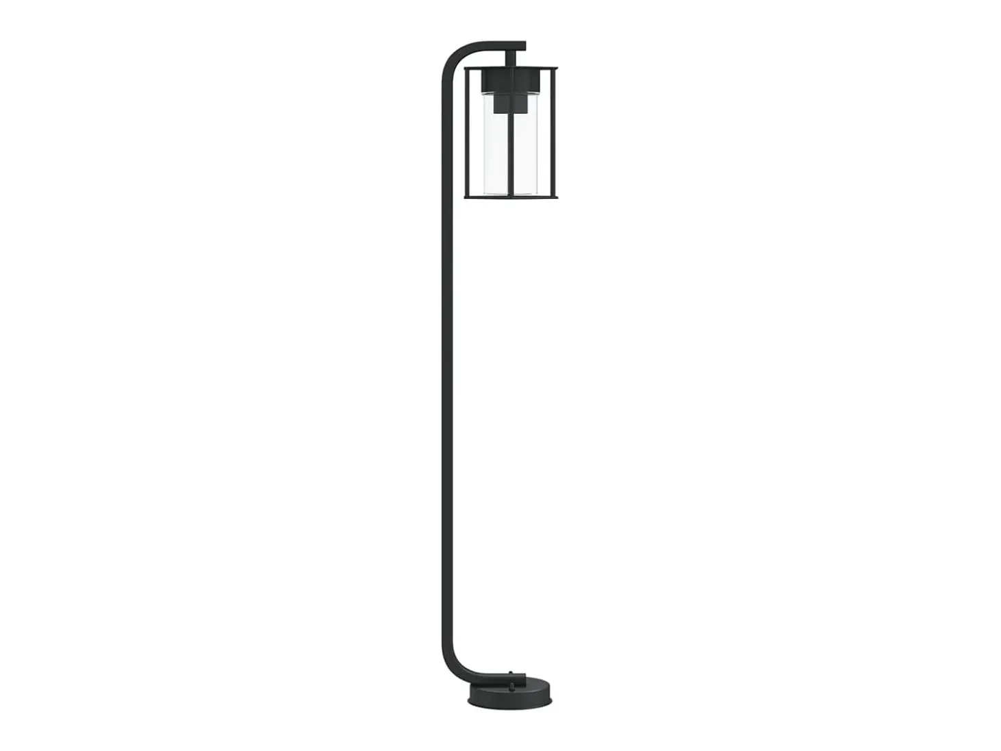 Lámpara de pie de exterior 100 cm acero inoxidable negro 02_0042504