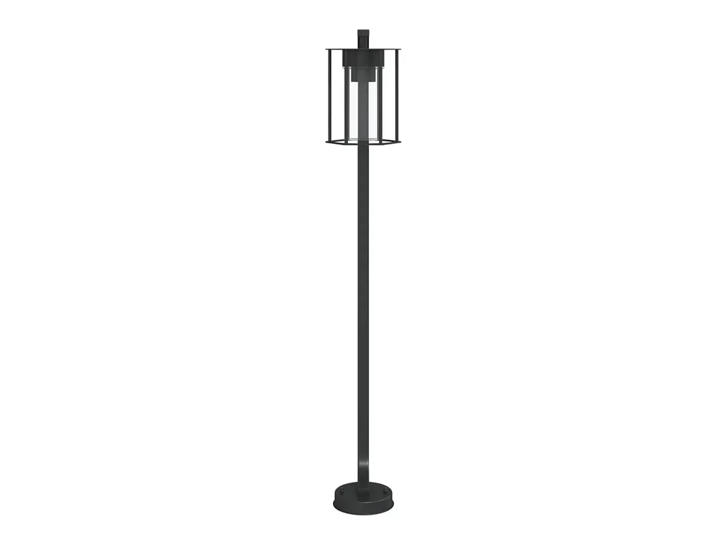 Lámpara de pie de exterior 100 cm acero inoxidable negro 02_0042504