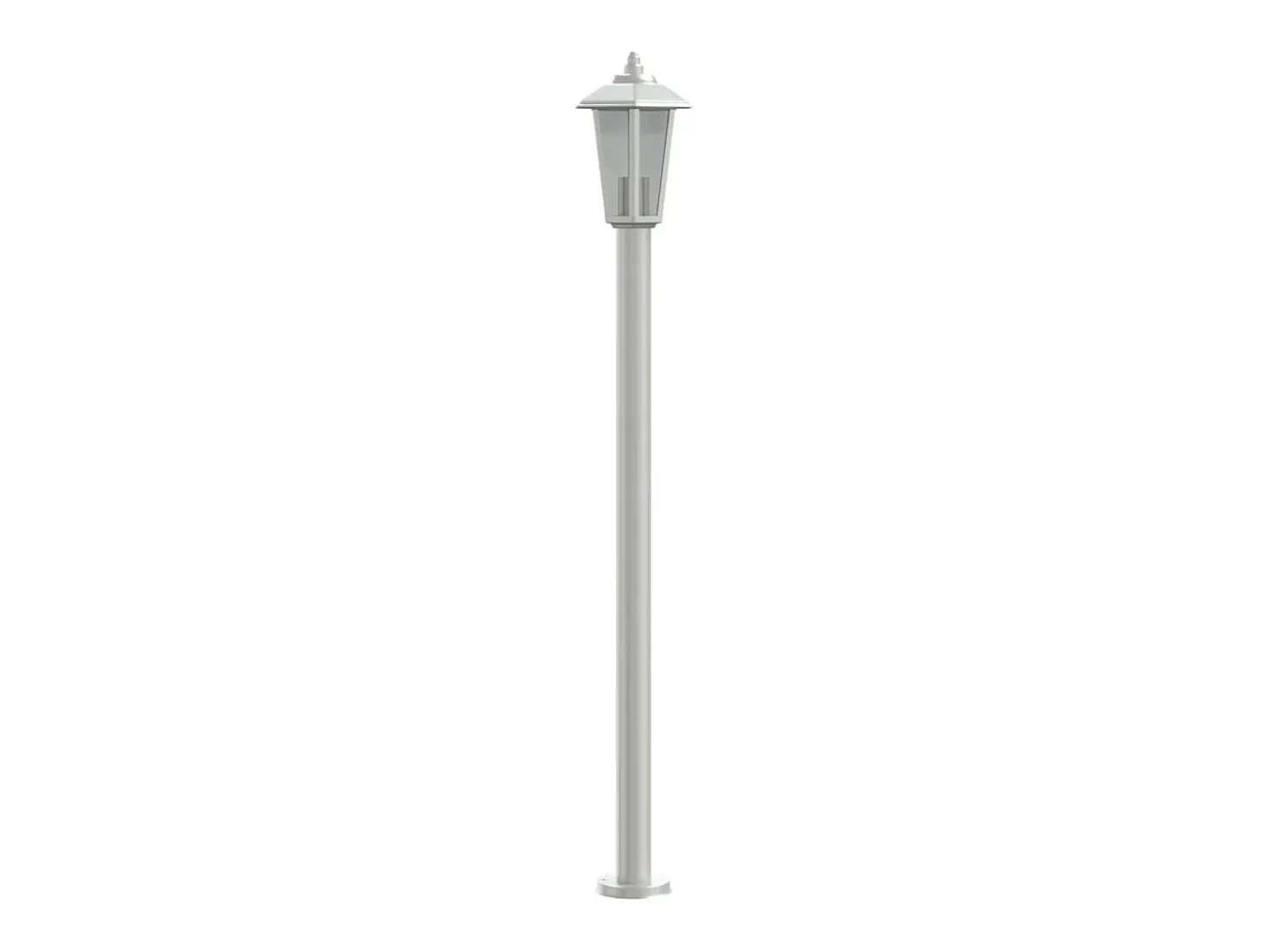 Lámpara de pie de exterior plateada 120 cm acero inoxidable Plata 02_0042516