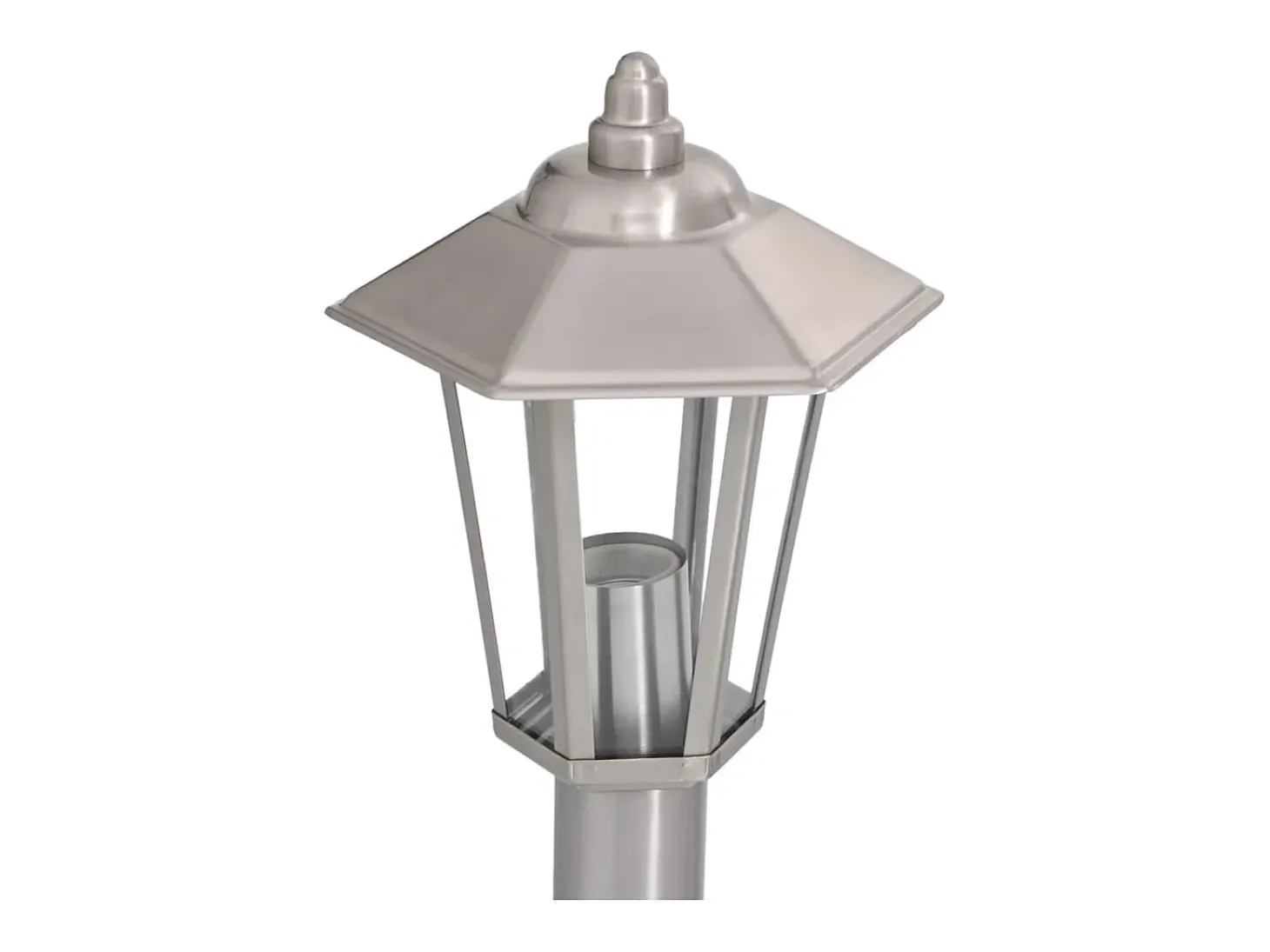 Lámpara de pie de exterior plateada 120 cm acero inoxidable Plata 02_0042516