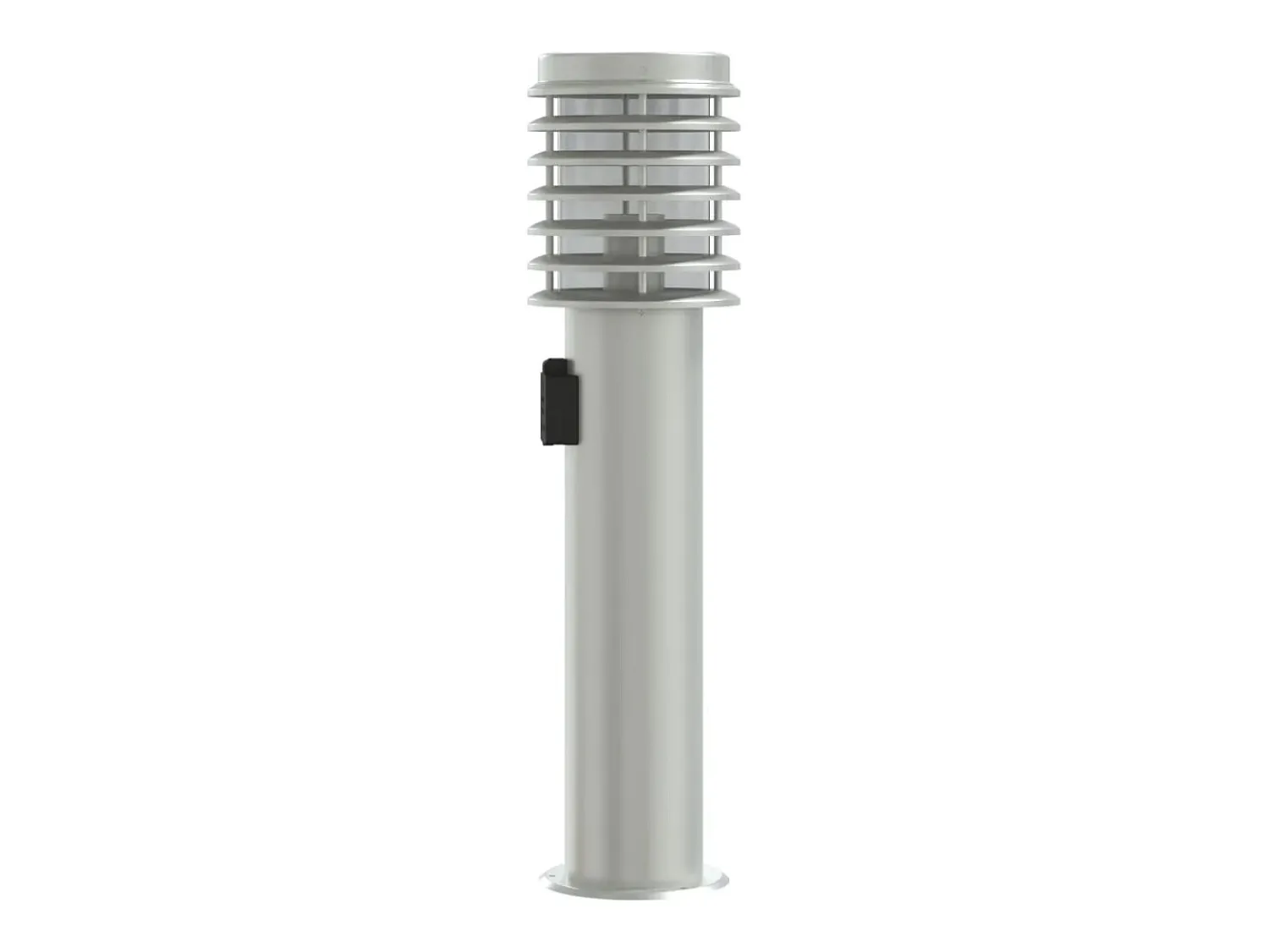 Best Helloshop26 Lámpara de pie de exterior con salida plateada 60 cm acero inoxidable Plata 02_0042533 Gris