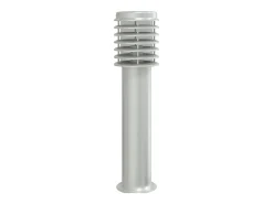 Best Helloshop26 Lámpara de pie de exterior con salida plateada 60 cm acero inoxidable Plata 02_0042533 Gris