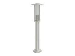 Lámpara de pie de exterior plateada 60 cm acero inoxidable Plata 02_0042518