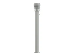 Discount Helloshop26 Lámpara de pie de exterior con sensor acero inoxidable plateado Plata 02_0042525 Gris
