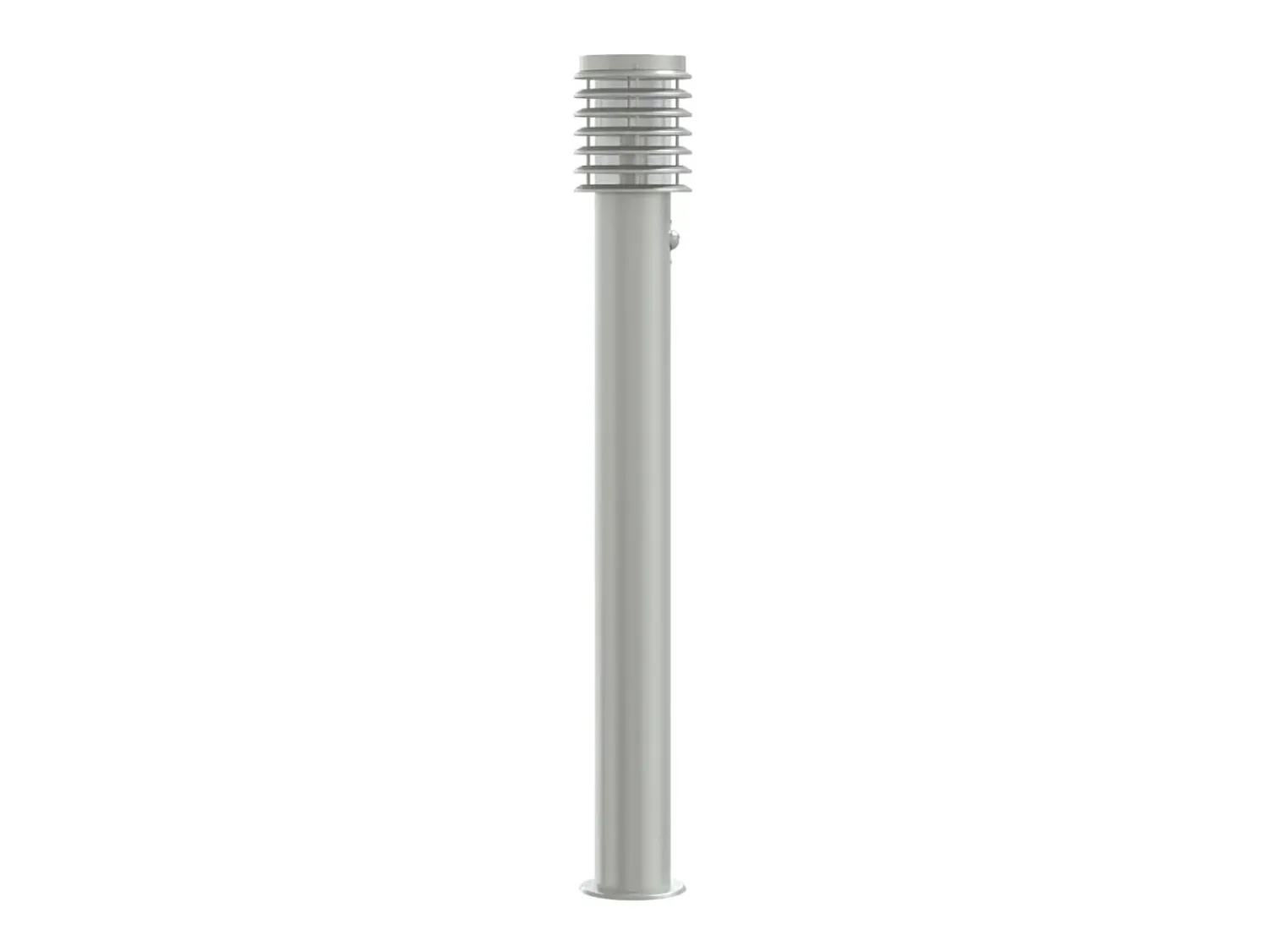 Discount Helloshop26 Lámpara de pie de exterior con sensor acero inoxidable plateado Plata 02_0042525 Gris