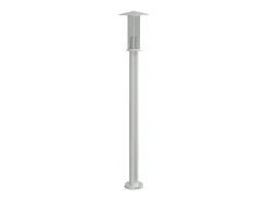 Online Helloshop26 Lámpara de pie de exterior plateada 100 cm acero inoxidable Plata 02_0042514 Gris