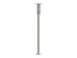 Online Helloshop26 Lámpara de pie de exterior plateada 100 cm acero inoxidable Plata 02_0042514 Gris