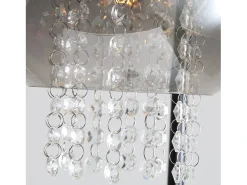 Outlet NETTLIFE Lámpara de pie de interior de 1 llama E27, lámpara de pie de cristal gris ahumado grande para sofá de oficina Negro