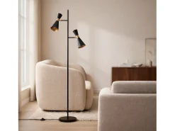Ledkia Lámpara De Pie^Lámpara de Pie de Metal 2 Focos Jigger Negro / Dorado Multicolor