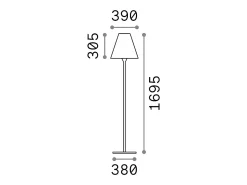 Ideal Lux Lámpara De Pie^Lámpara de pie de metal para exterior Blanco