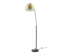 Sale Rendez-Vous Déco Lámpara de pie de metal de color latón - Dinard Negro / Dorado