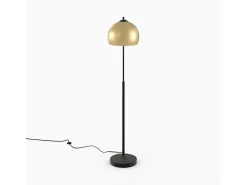Sale Rendez-Vous Déco Lámpara de pie de metal de color latón - Dinard Negro / Dorado