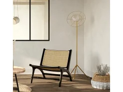 Outlet Rendez-Vous Déco Lámpara de pie de metal 156 cm - Bandia Dorado